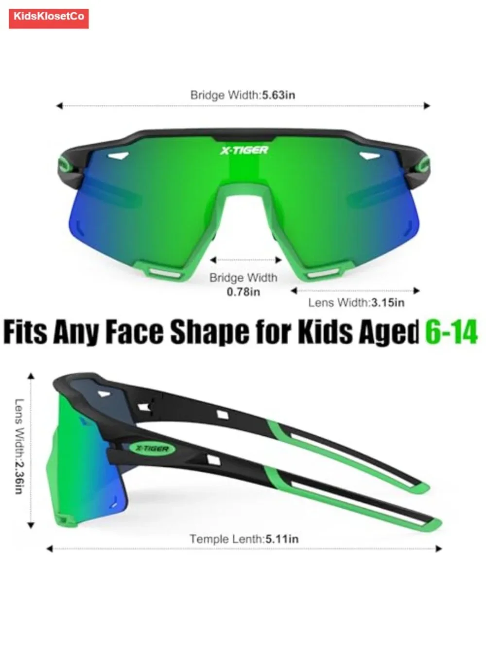 Polarized Kids Sunglasses UV400 Sports Sunglasses for Baseball Cycling